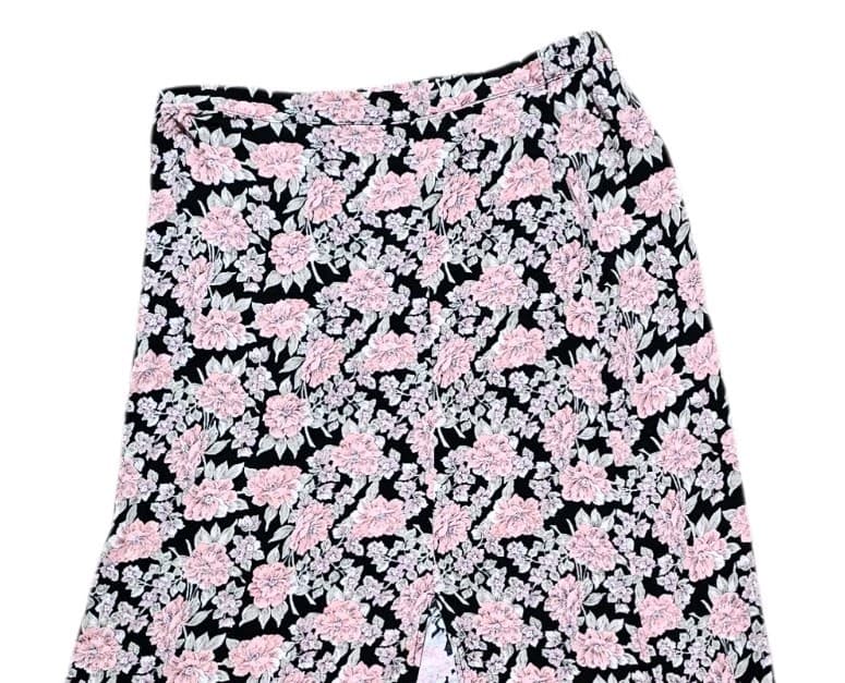 American Eagle Outfitters Women's Floral Midi Dress Pink And Black Size Large - Thumbnail 3