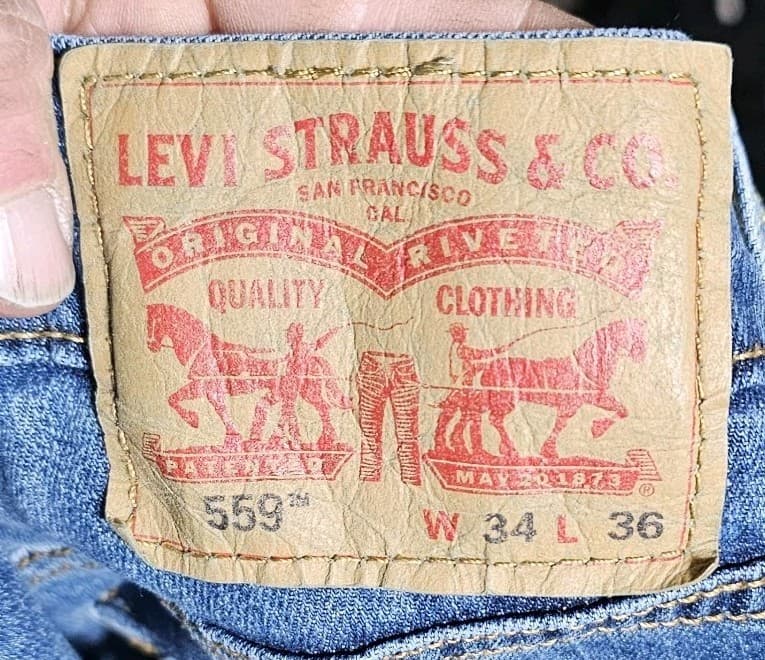 Levis 559 Relaxed Straight Blue Jeans Mens 36x34 Denim - Thumbnail 8
