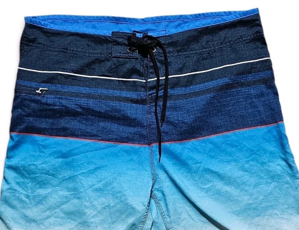 Burnside Men's Size 36 Board Shorts Gradient Pattern Swim Trunks - Thumbnail 2