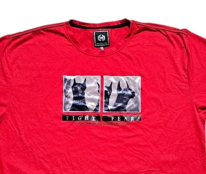CR-24 Chrome Edge Men's Apparel Red Fight Fear T-Shirt Size: 4xl - Thumbnail 2