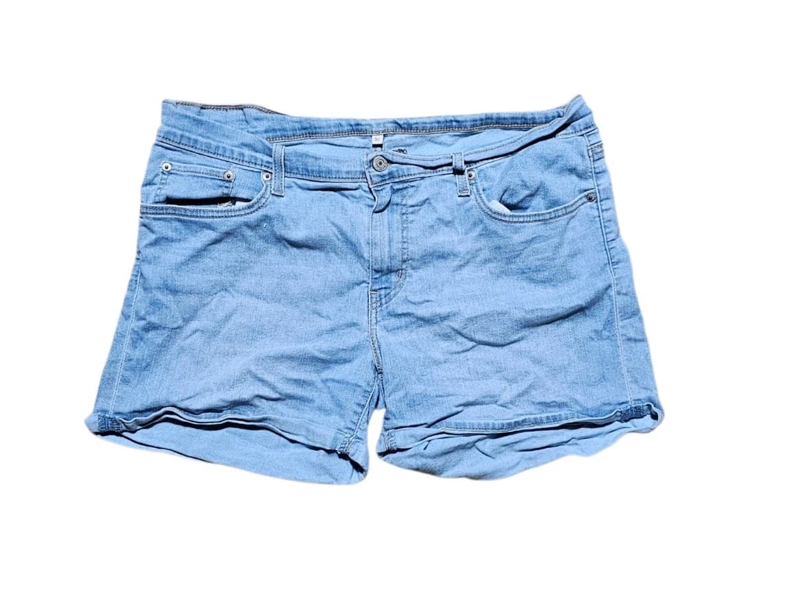 Levi's Mid Length Light Wash Women's Denim Shorts Size 32 - Thumbnail 5