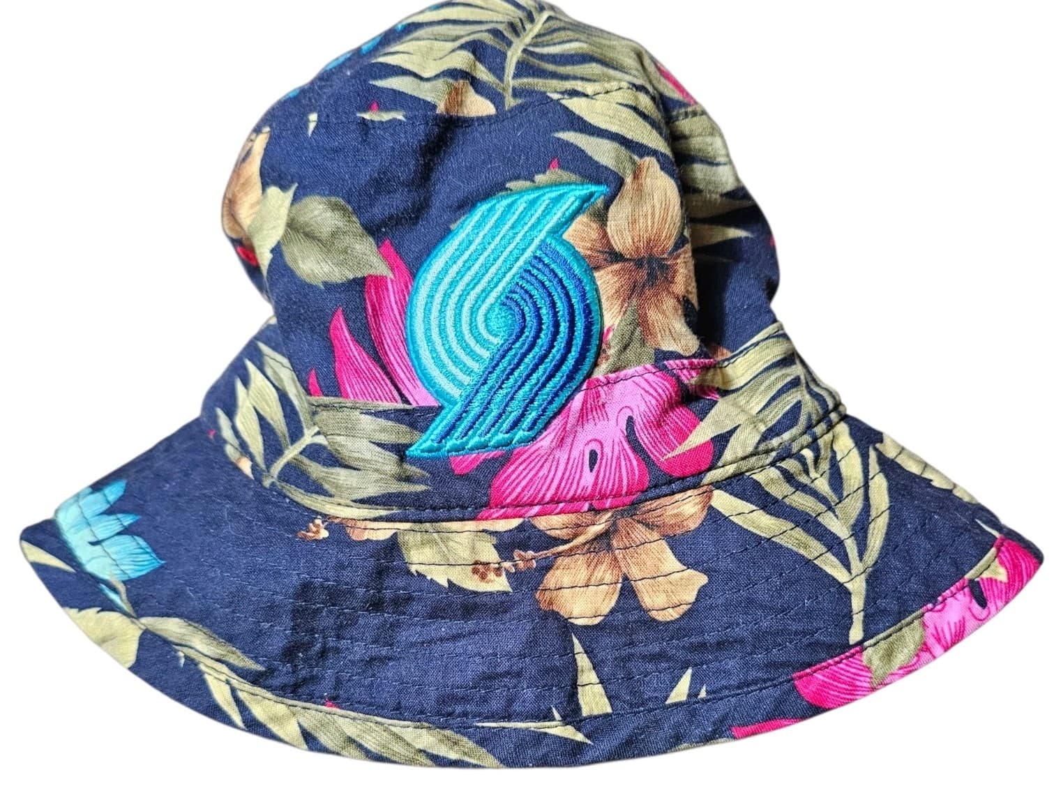Portland Trailblazer Floral Bucket Hat Mitchell And Ness Size L/Xl