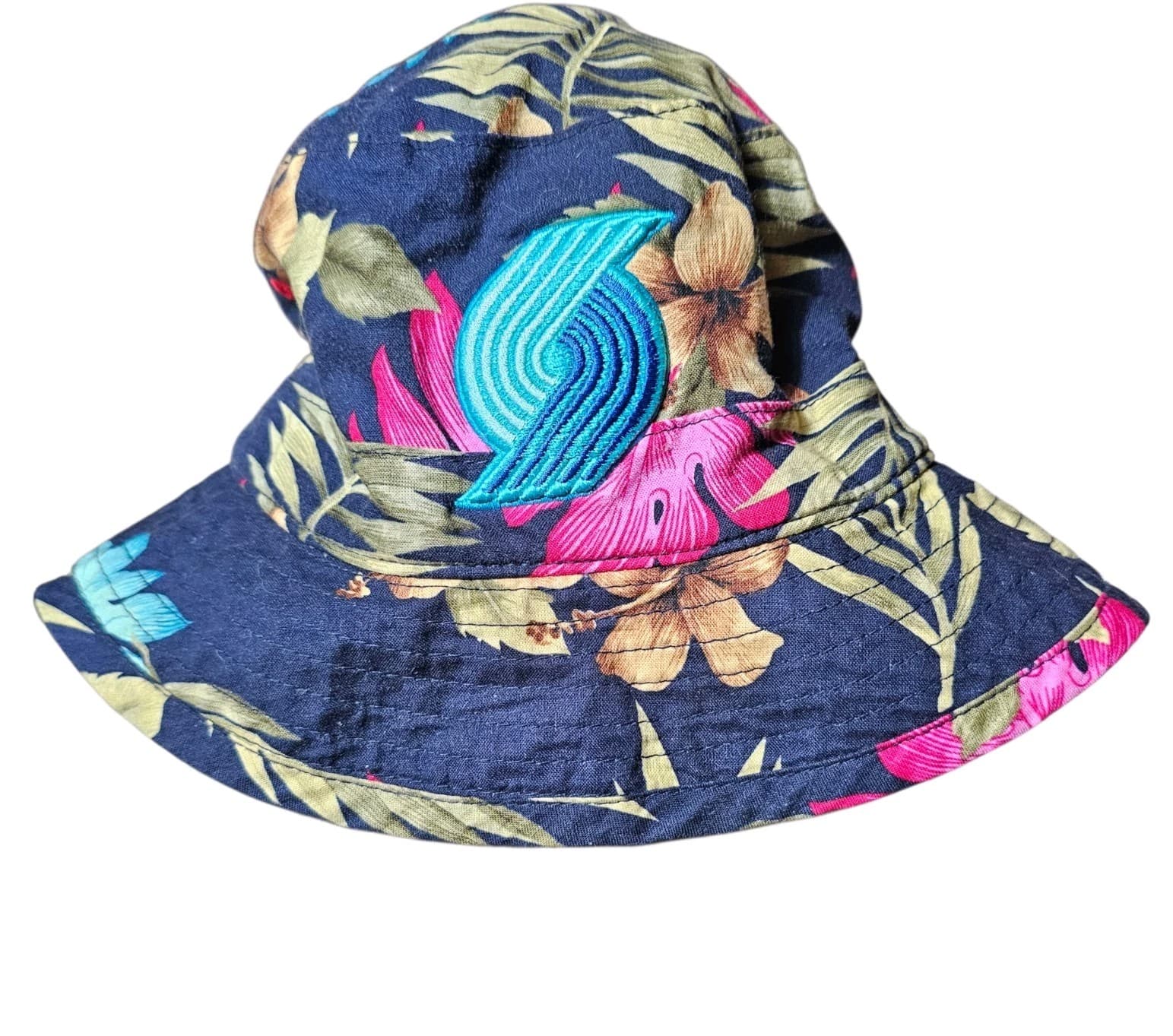 Portland Trailblazer Floral Bucket Hat Mitchell And Ness Size L/Xl - Thumbnail 2