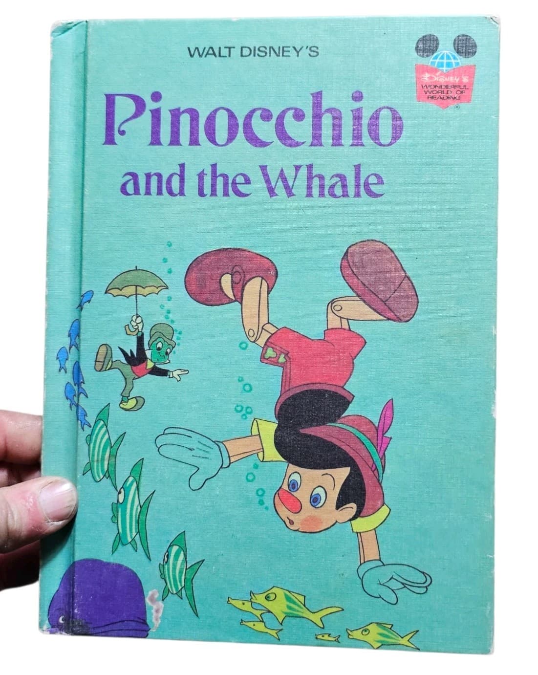 1977 Walt Disney's Pinocchio and the Whale First American Edition