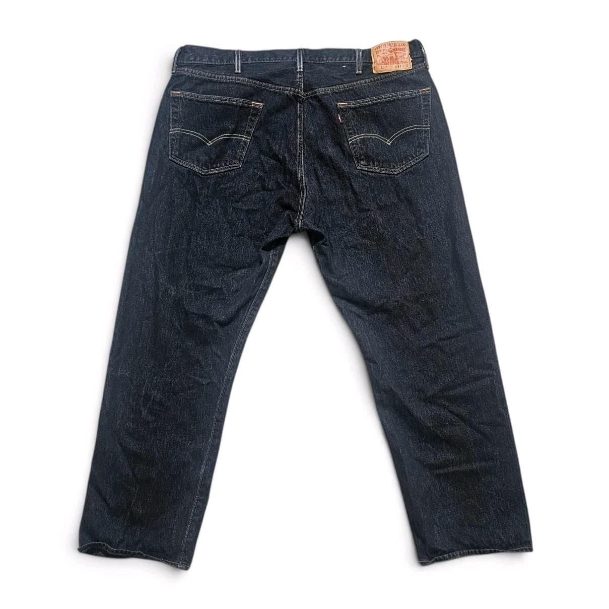 Levis Mens 501 Denim Jeans Button Fly 44 X 32 Red Tab Black - Thumbnail 2