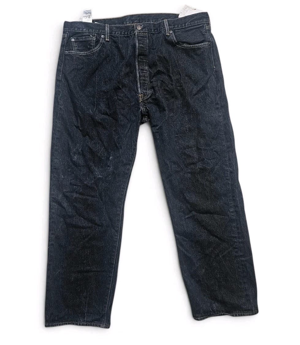 Levis Mens 501 Denim Jeans Button Fly 44 X 32 Red Tab Black - Thumbnail 5