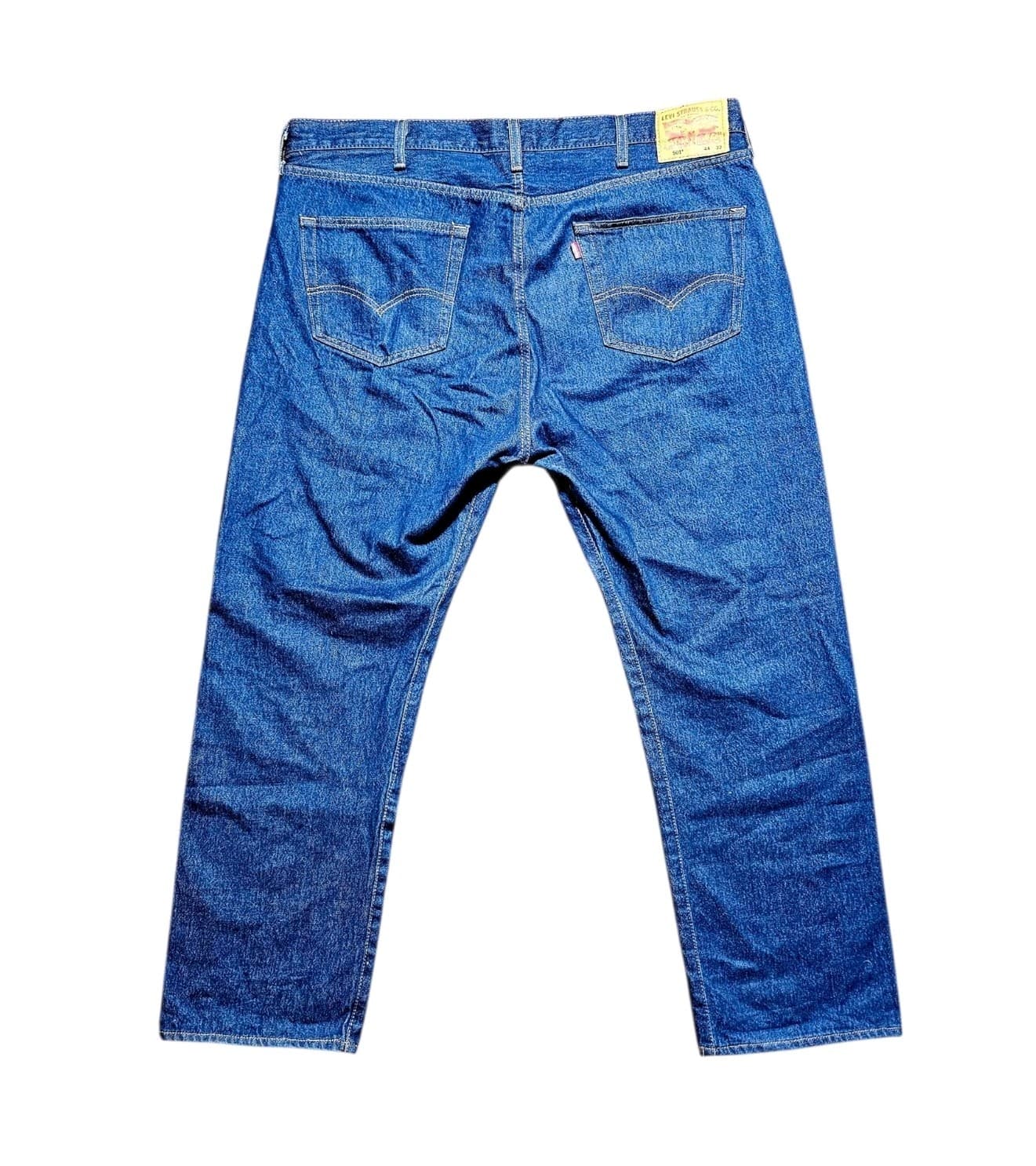 Levis 501 Jeans Mens 44x32 Straight Leg Button Fly Classic Denim Pants - Thumbnail 5