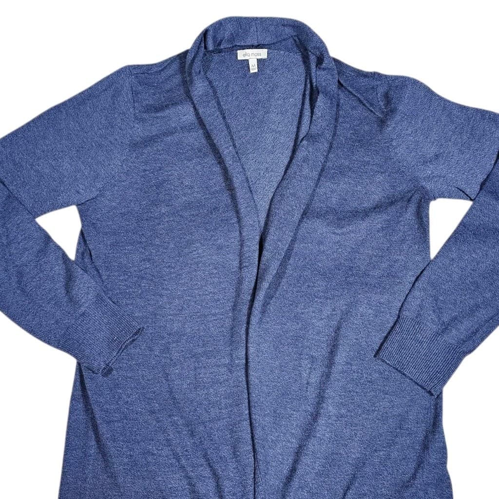 Ella Moss Women's Lightweight Open Front Cozy Cardigan - Indigo - Size M - Thumbnail 3