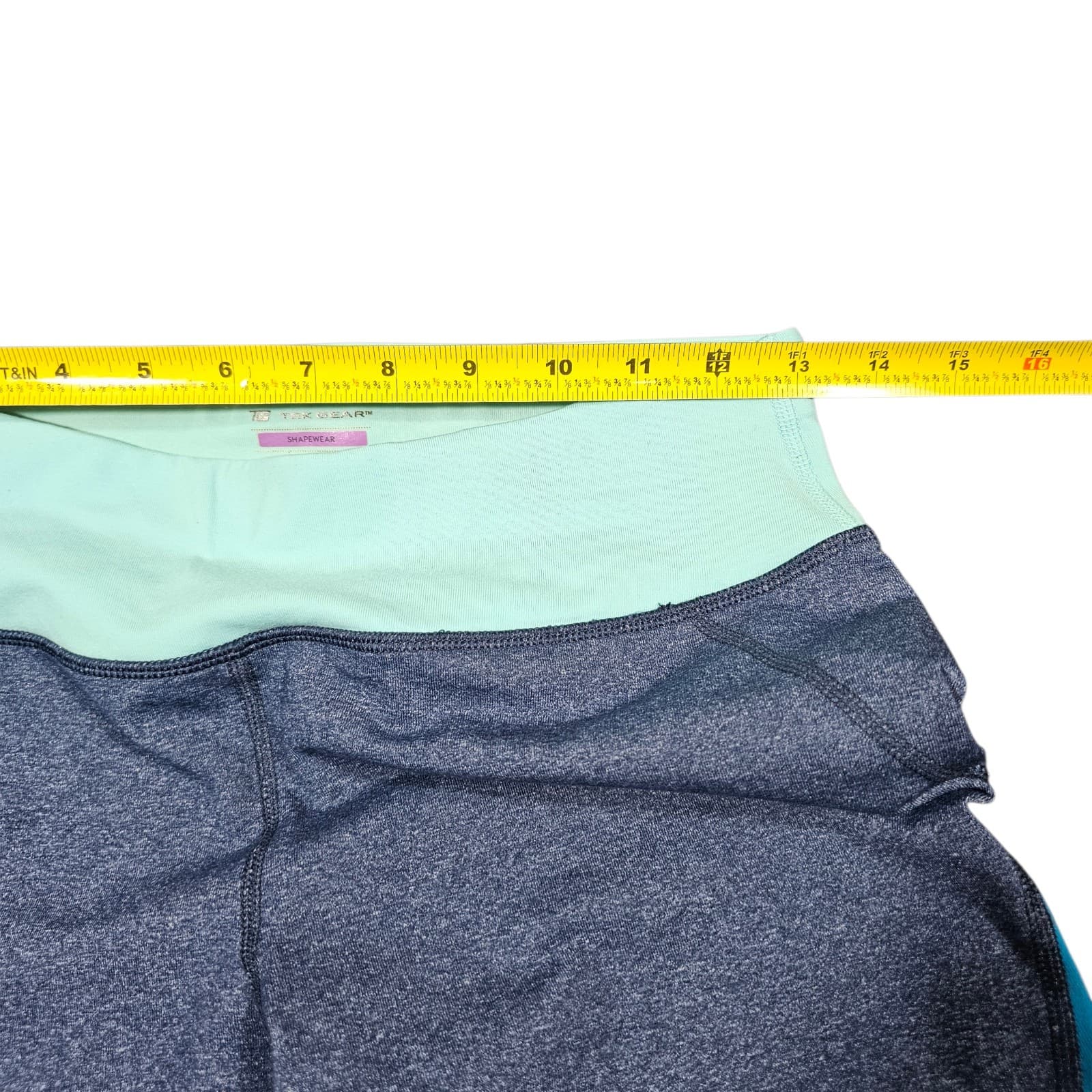Tek Gear Shapewear Capri Workout Gear Charcoal Gray & Blue Skimmer Size Medium - Thumbnail 7