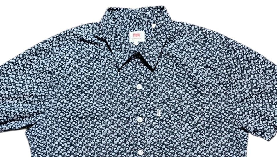 Levi's Men's Short Sleeve Floral Print Button-Down Shirt Size Medium - Thumbnail 8
