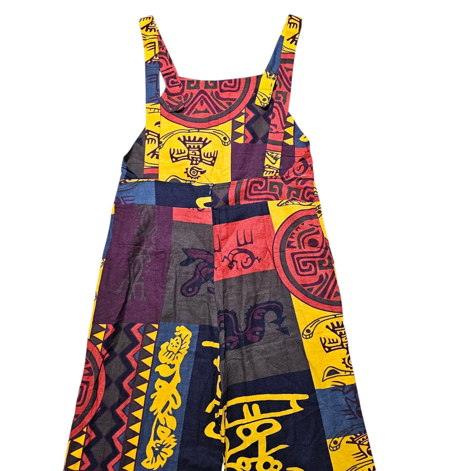 Ethnic Printed Wide Leg Overalls Womans Size L - Thumbnail 8