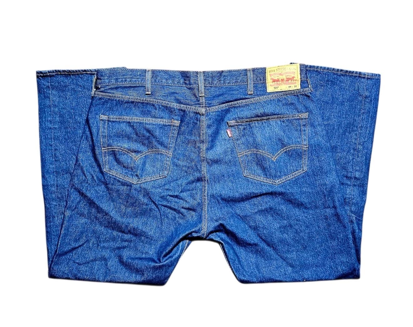 Levis 501 Jeans Mens 44x32 Straight Leg Button Fly Classic Denim Pants
