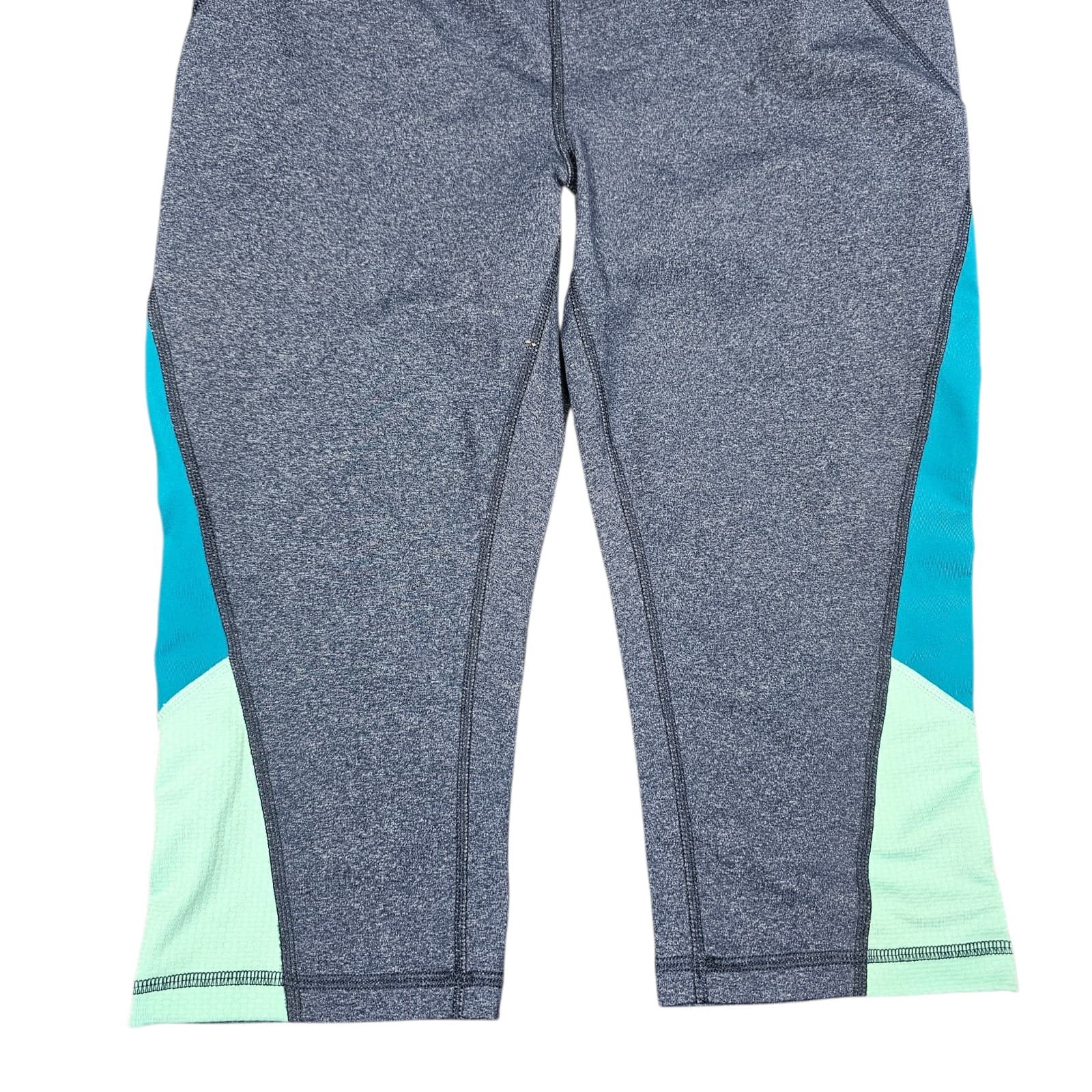 Tek Gear Shapewear Capri Workout Gear Charcoal Gray & Blue Skimmer Size Medium - Thumbnail 3