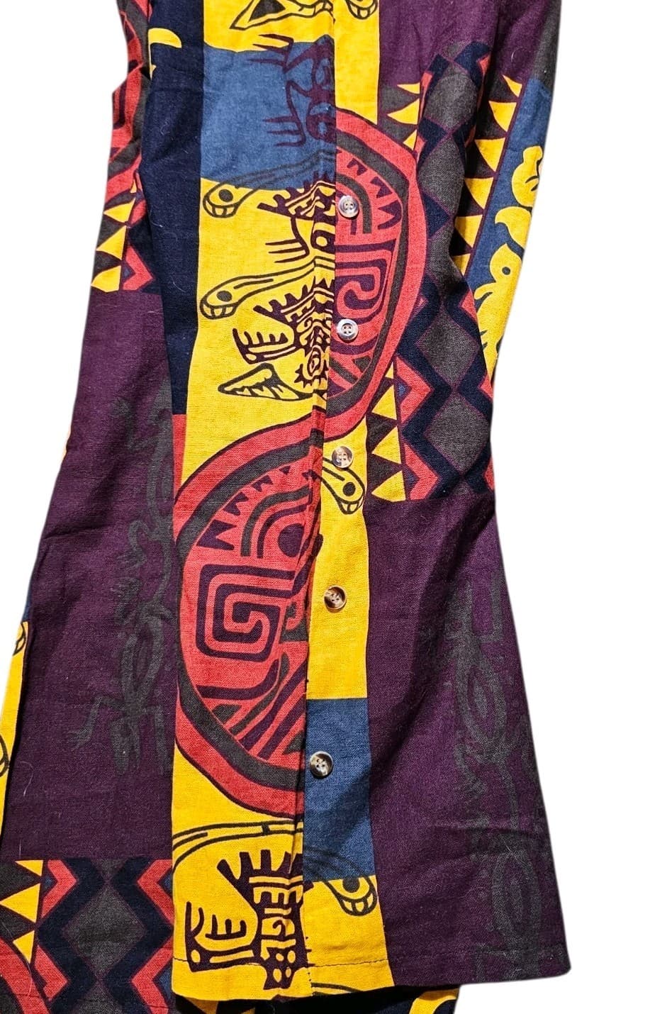 Ethnic Printed Wide Leg Overalls Womans Size L - Thumbnail 18