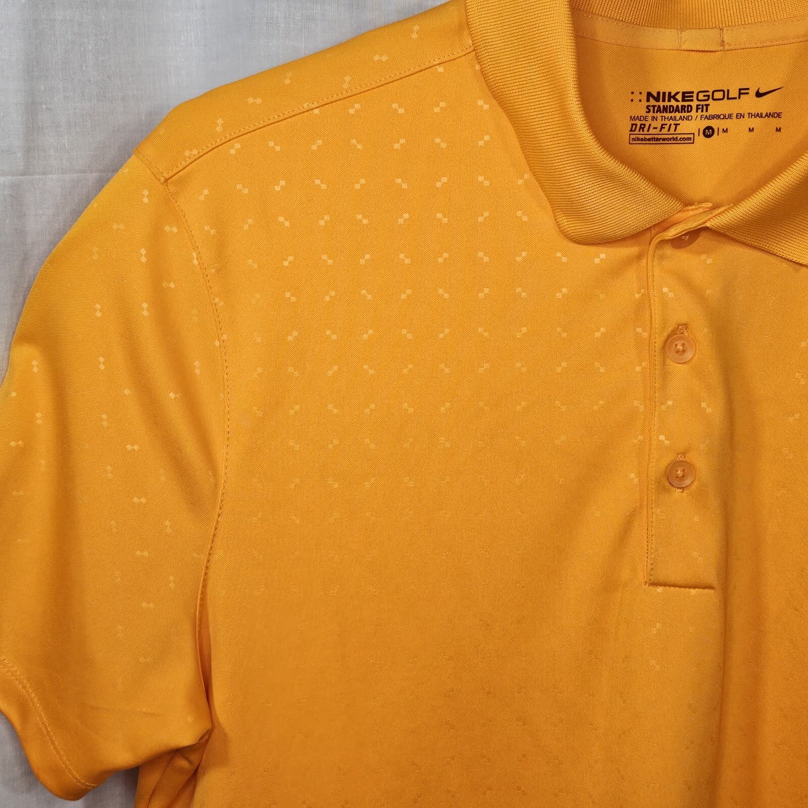 Nike Golf Dri-fit Orange Polo Mens Size Medium - Thumbnail 5