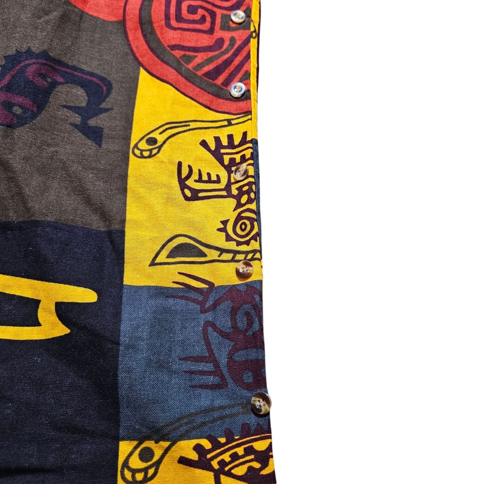 Ethnic Printed Wide Leg Overalls Womans Size L - Thumbnail 17