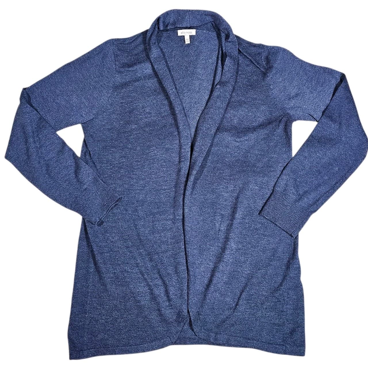 Ella Moss Women's Lightweight Open Front Cozy Cardigan - Indigo - Size M - Thumbnail 2