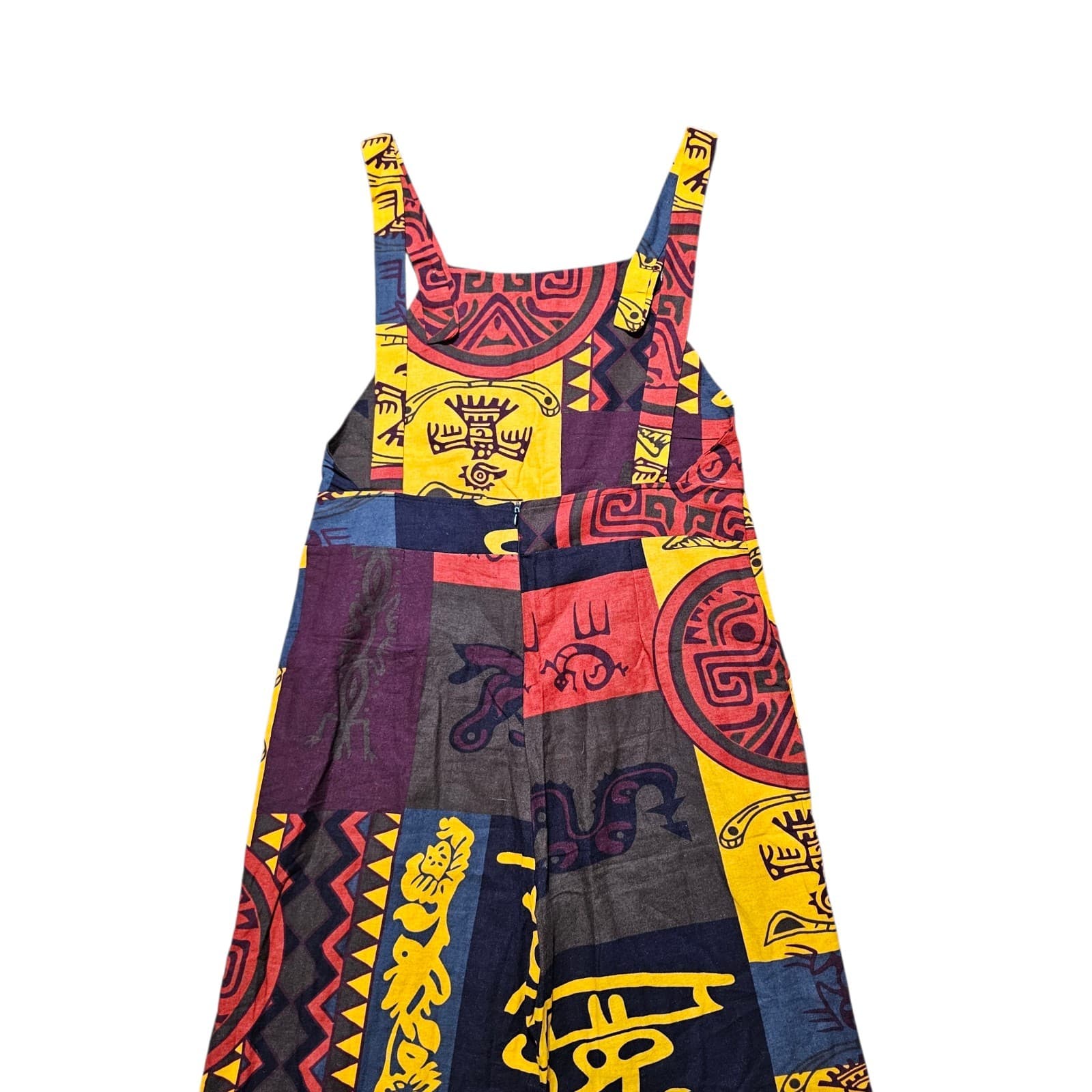 Ethnic Printed Wide Leg Overalls Womans Size L - Thumbnail 9