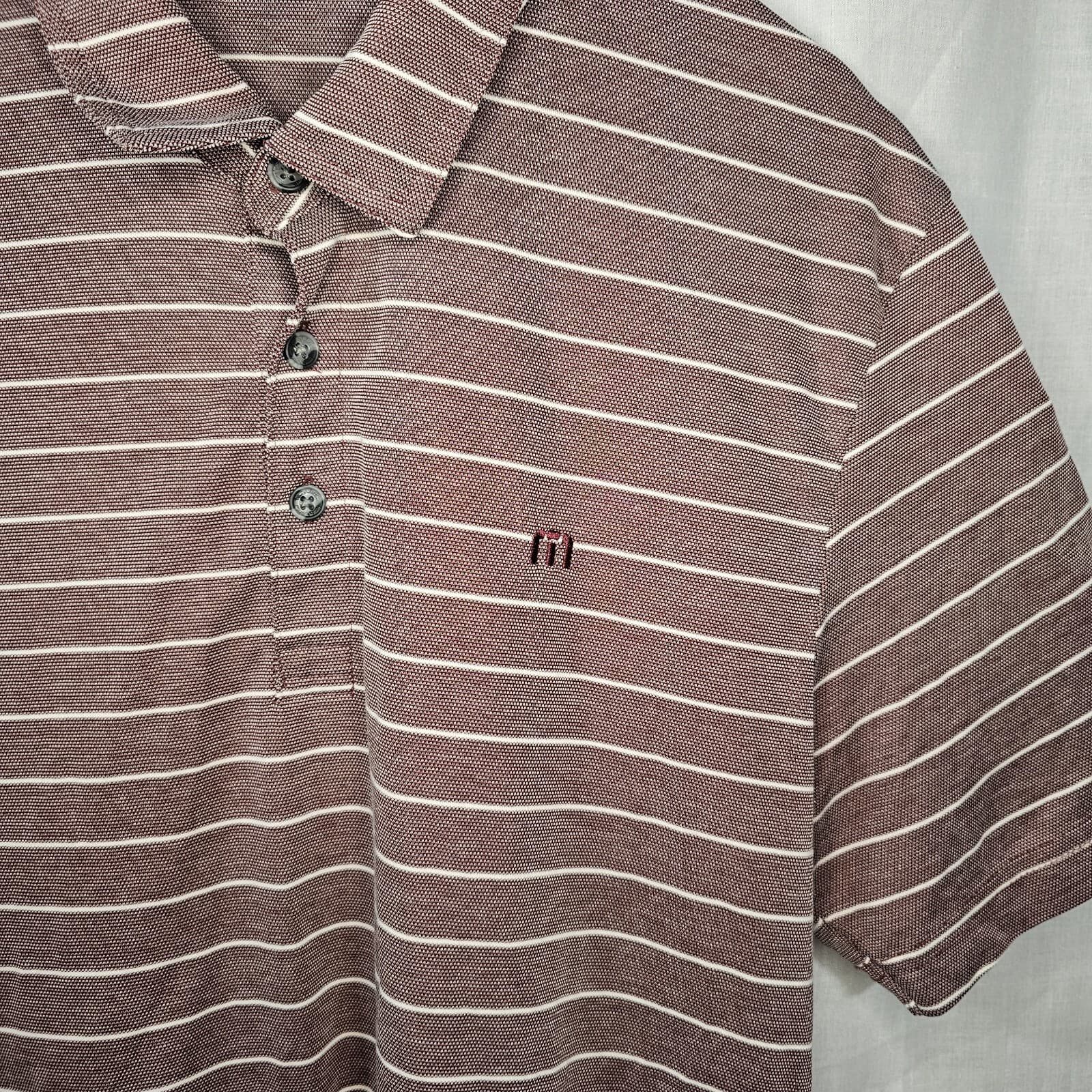 Travis Mathew Pin Stripe Golf Polo Mens Size Medium - Thumbnail 2
