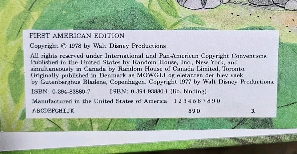 Mowgli And The Lost Elephant Child Walt Disney Book 1st Edition (1978) - Thumbnail 3