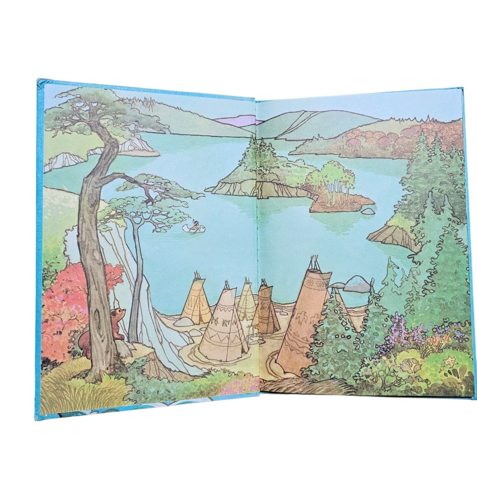 Vintage 1978 Walt Disney's Little Hiawatha Hardcover Book First Edition - Thumbnail 2
