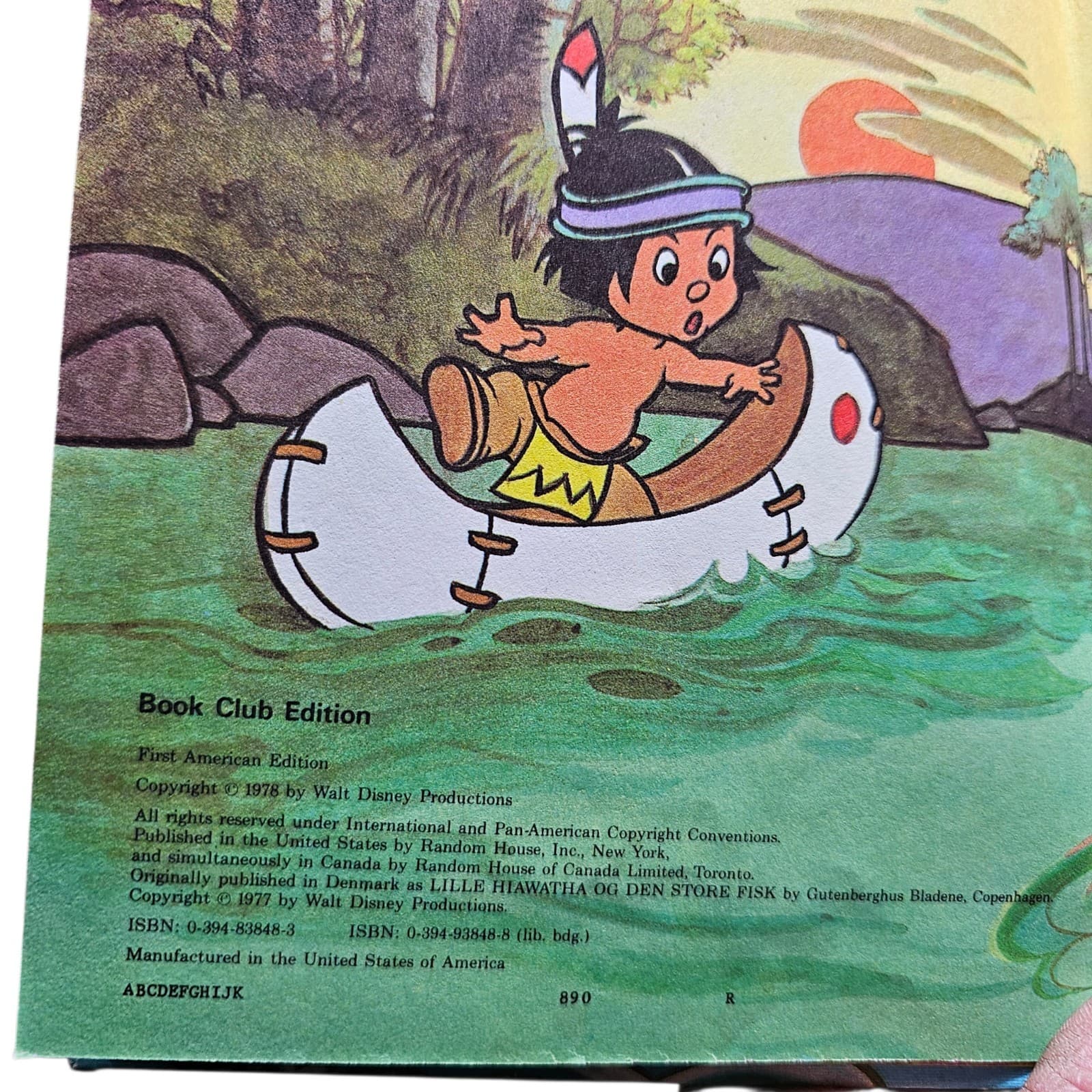 Vintage 1978 Walt Disney's Little Hiawatha Hardcover Book First Edition - Thumbnail 3