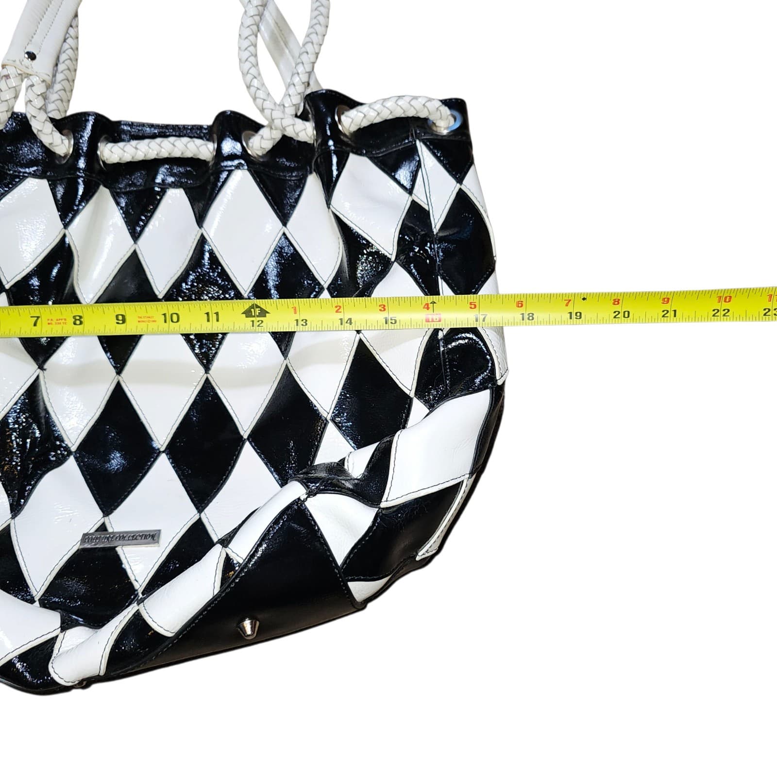 La Gioe Di Toscana By Sharon Gioe Black And White Handbag Purse - Thumbnail 19