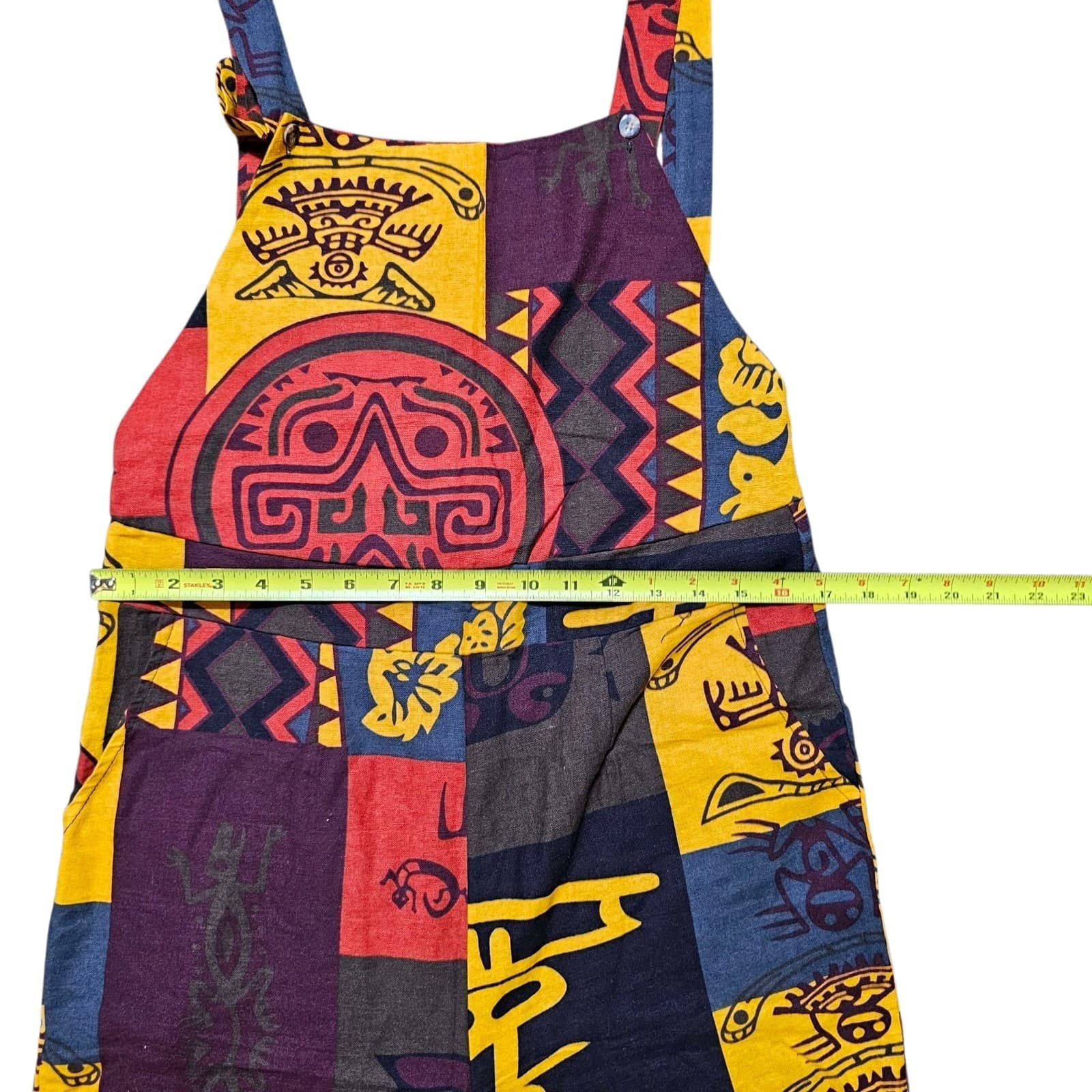 Ethnic Printed Wide Leg Overalls Womans Size L - Thumbnail 22