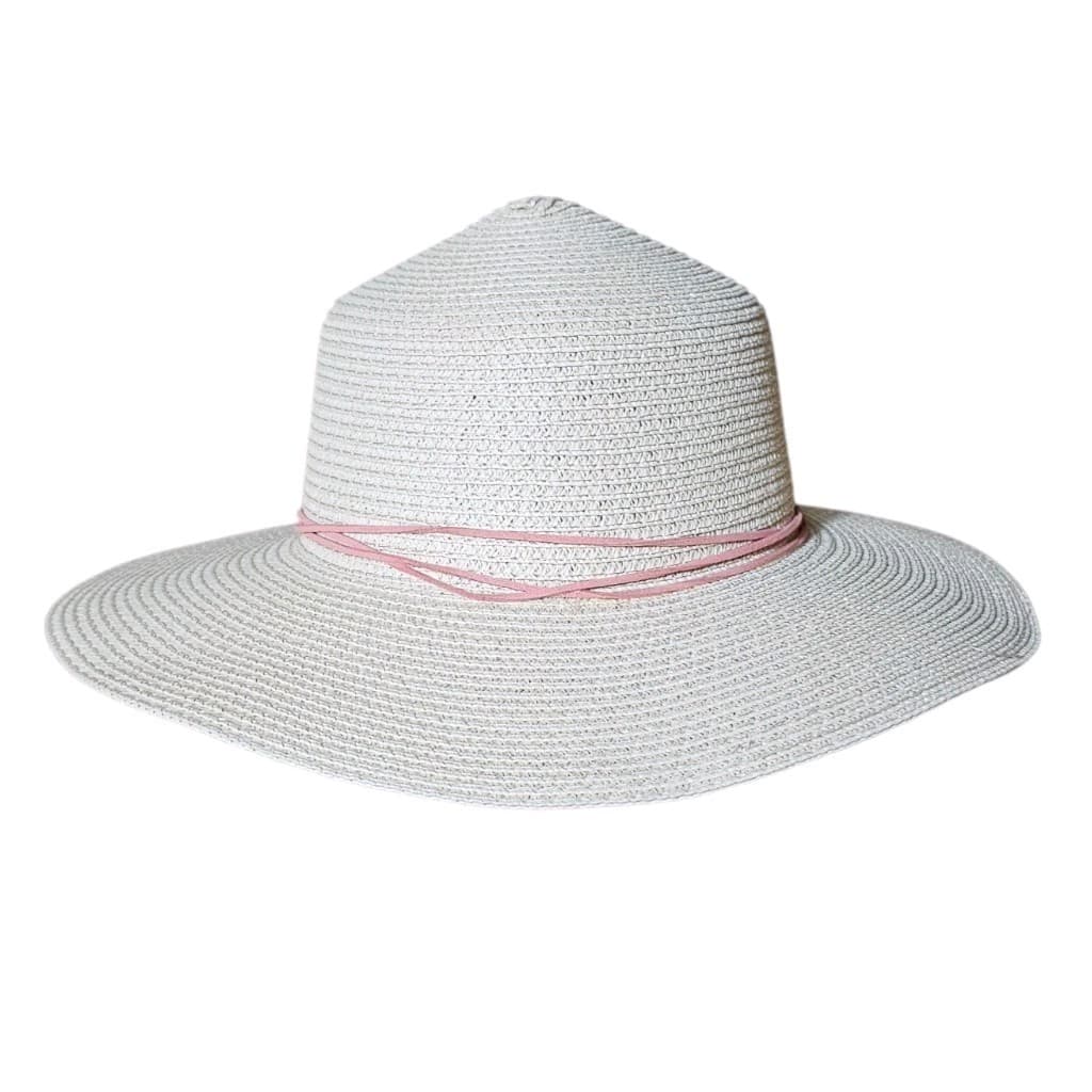 Braided White Straw Sun Hat With Pink Tassel Unbraned Nwt - Thumbnail 2