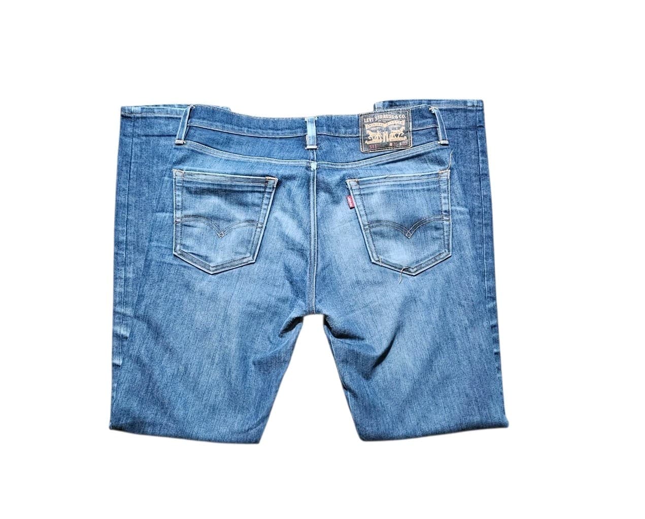 Levis 511 Slim Fit Blue Jeans 33x32 Black Patch