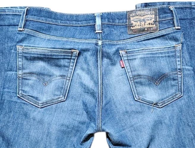 Levis 511 Slim Fit Blue Jeans 33x32 Black Patch - Thumbnail 3