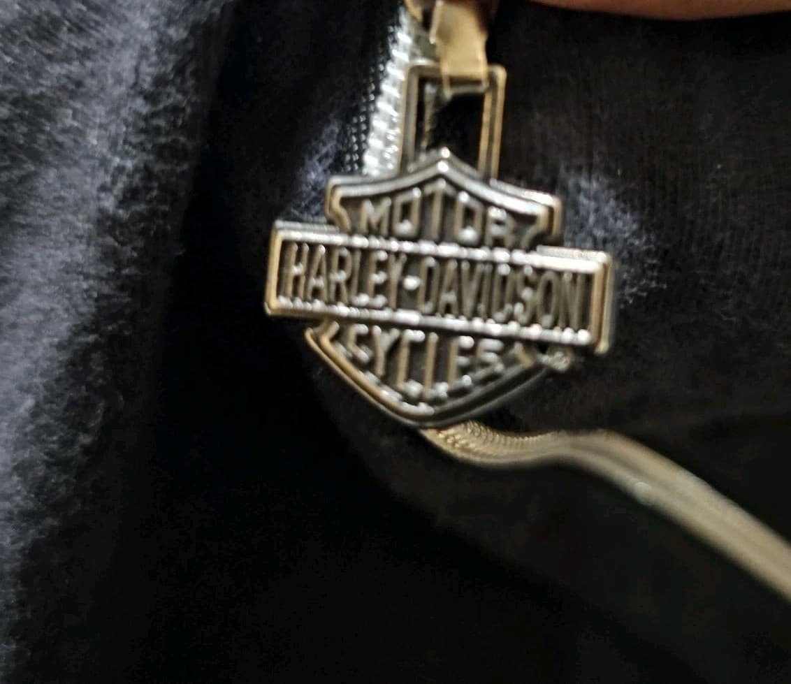 Vintage Harley Davidson Womans Asymmetrical Bar And Shield Zipper Coos Bay OR, - Thumbnail 7
