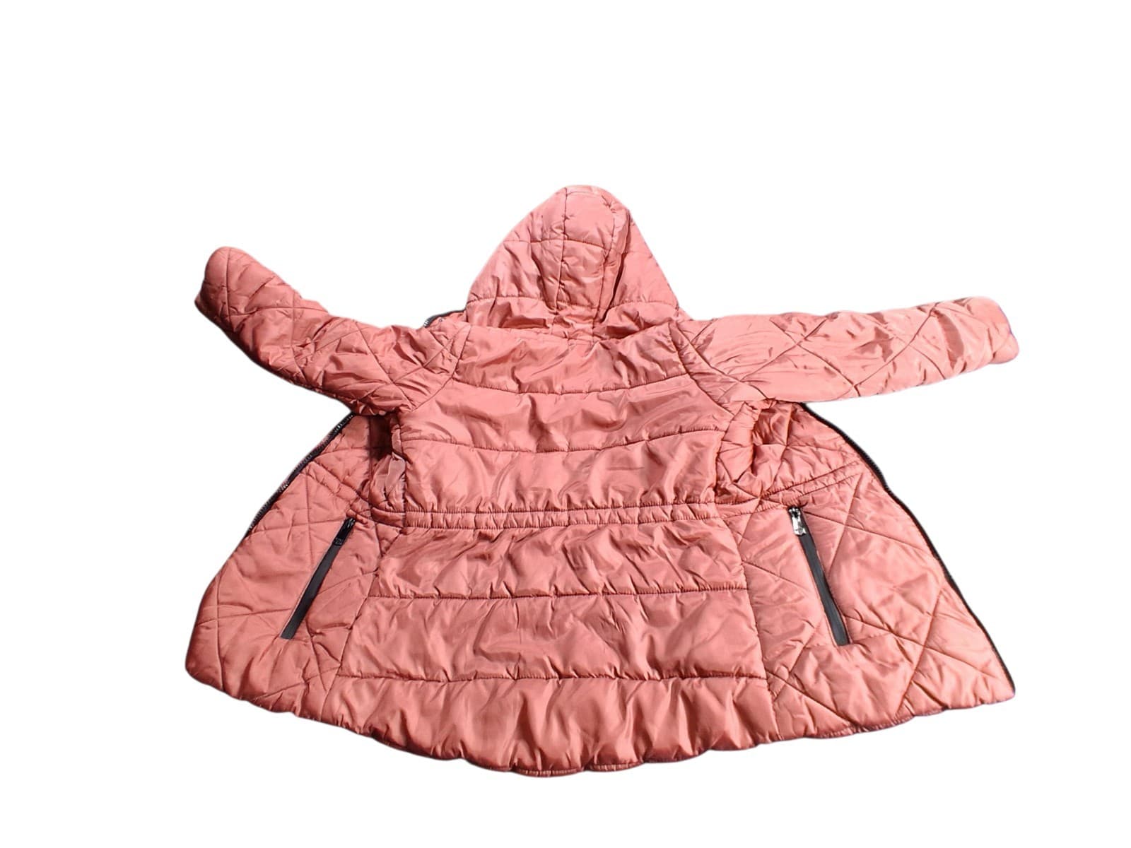 Kensie Girl Pink Quilted Puffer Jacket Sherpa Lining Hooded Toddler Size 4-6 - Thumbnail 2
