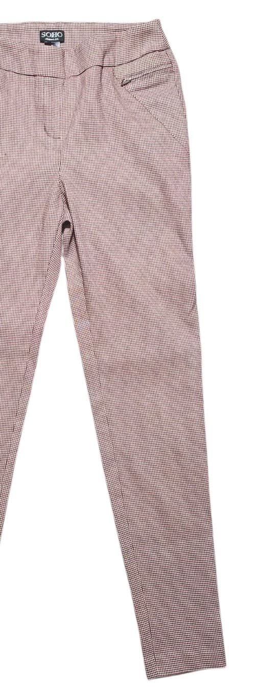 Soho Apperral Ltd. Womans Size Med Hounds Tooth Plaid Pants Pull On Stretch - Thumbnail 4