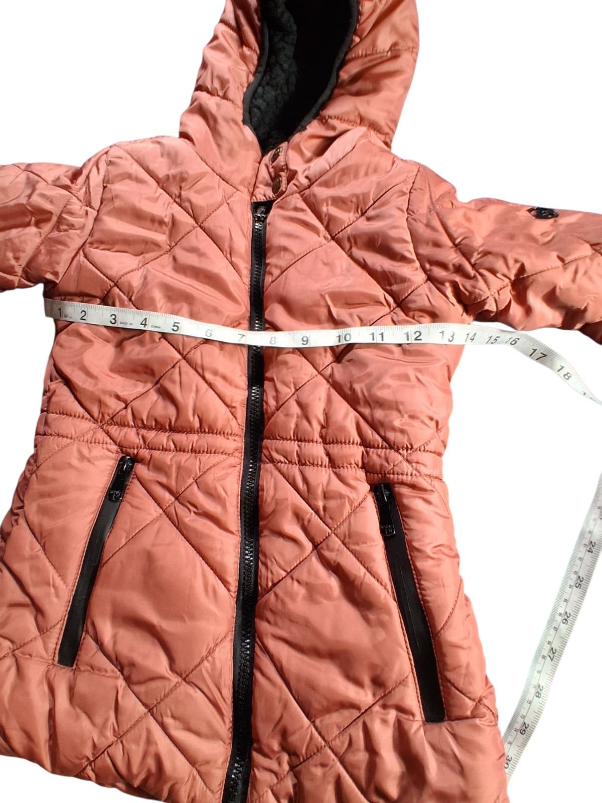 Kensie Girl Pink Quilted Puffer Jacket Sherpa Lining Hooded Toddler Size 4-6 - Thumbnail 4