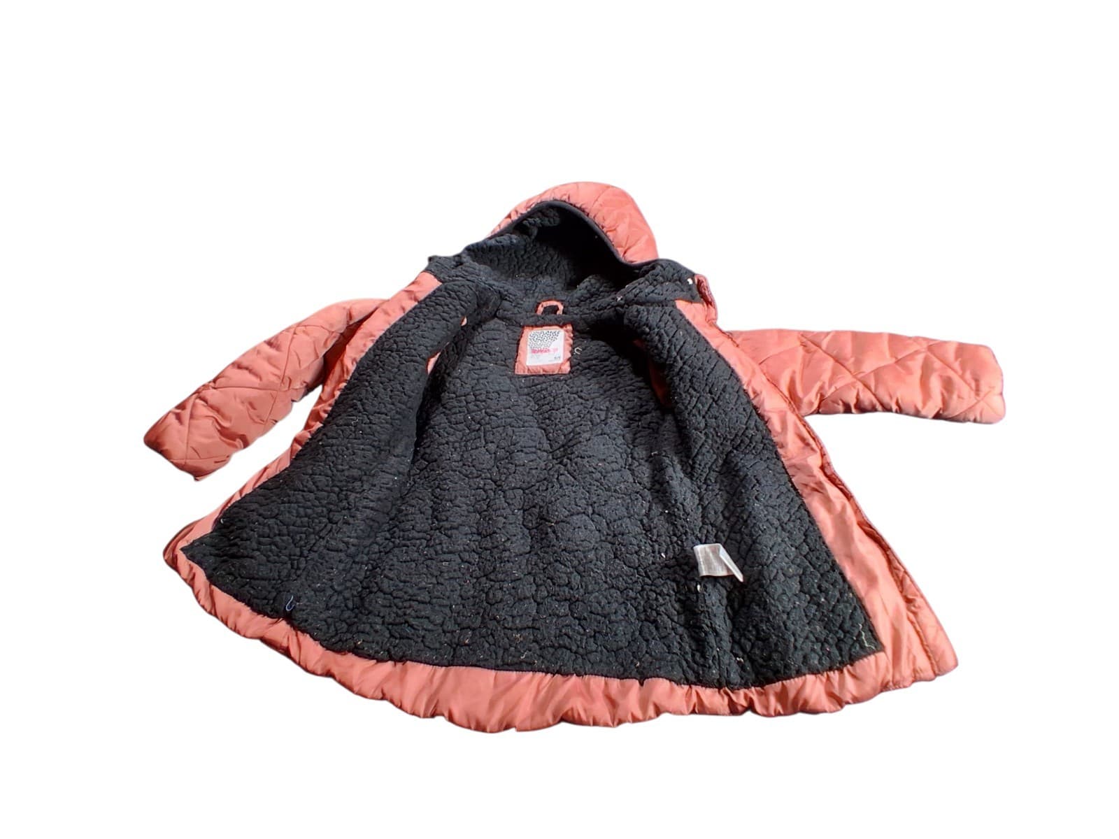 Kensie Girl Pink Quilted Puffer Jacket Sherpa Lining Hooded Toddler Size 4-6 - Thumbnail 5