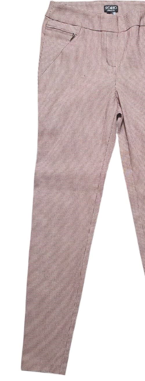 Soho Apperral Ltd. Womans Size Med Hounds Tooth Plaid Pants Pull On Stretch - Thumbnail 3