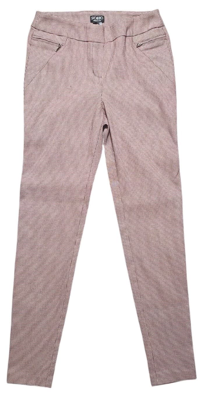 Soho Apperral Ltd. Womans Size Med Hounds Tooth Plaid Pants Pull On Stretch - Thumbnail 5