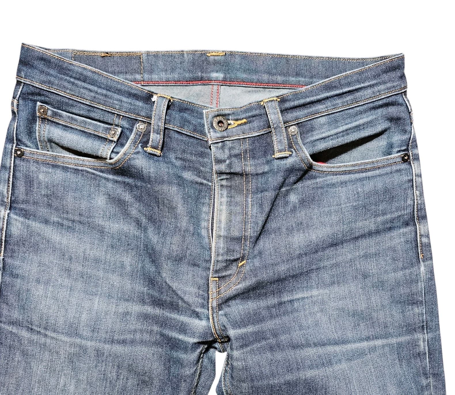 Levis 511 Slim Fit Blue Jeans 33x32 Black Patch - Thumbnail 7