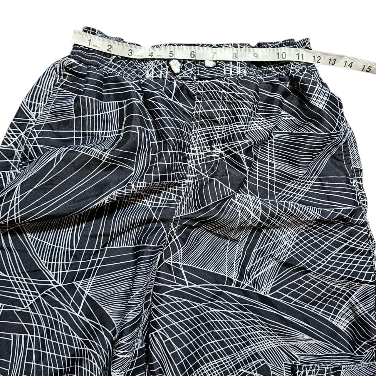 Nautica Boys Swim Trunks Size Xl 18-20 Black White Linear Print Mesh Lined - Thumbnail 8