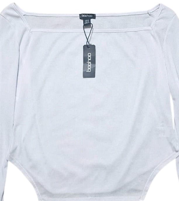 boohoo womens Ripped Cropped Long Sleeve Top (Nwt) Size 18 - Thumbnail 6