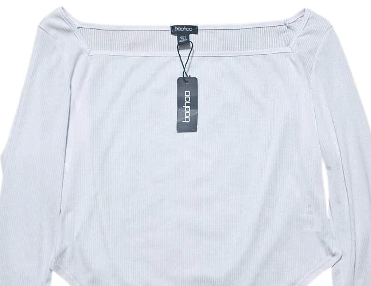 boohoo womens Ripped Cropped Long Sleeve Top (Nwt) Size 18 - Thumbnail 3
