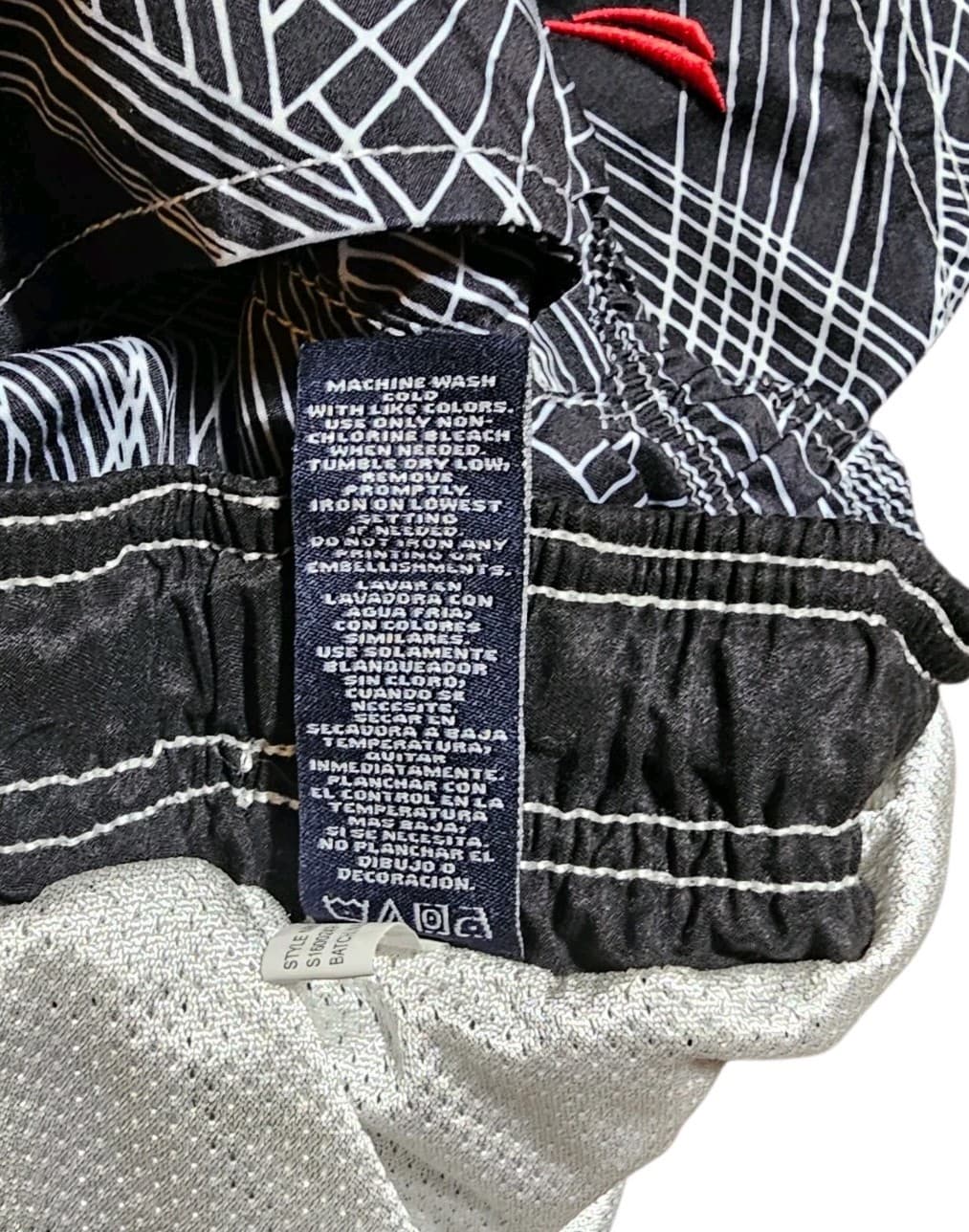Nautica Boys Swim Trunks Size Xl 18-20 Black White Linear Print Mesh Lined - Thumbnail 11