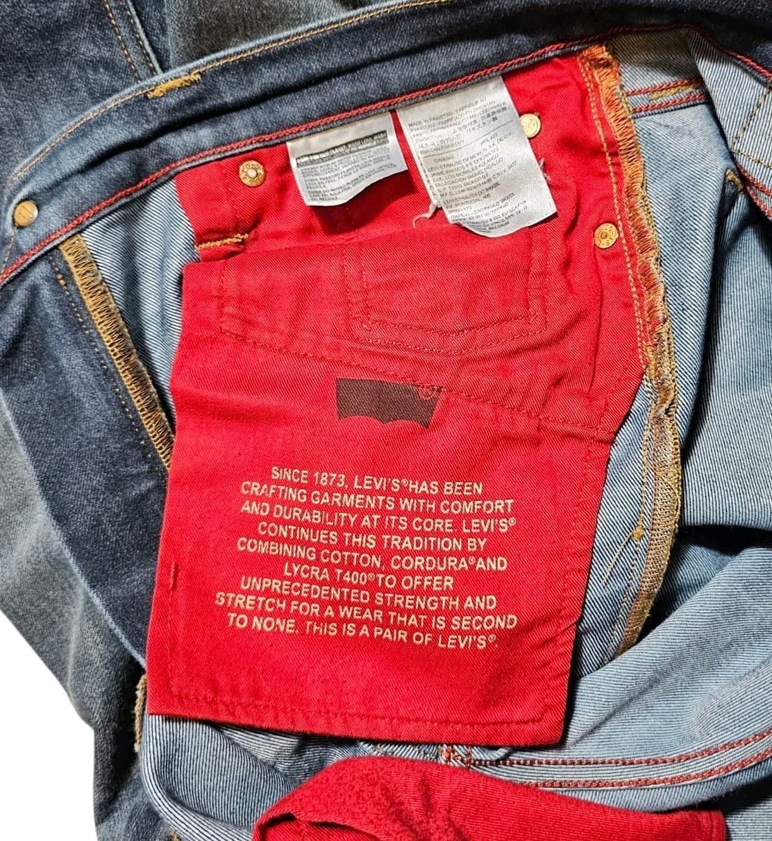 Levis 511 Slim Fit Blue Jeans 33x32 Black Patch - Thumbnail 14