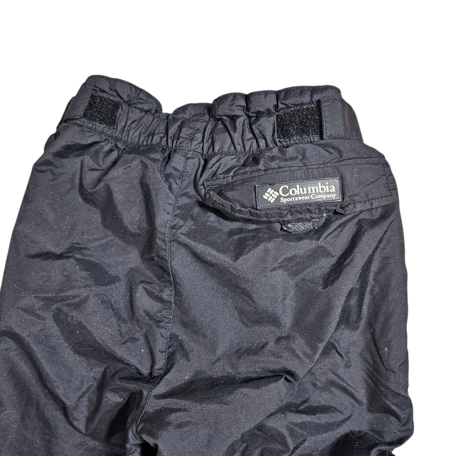 Vintage Columbia Snow Pants Kids 6/7 Black Pocket Thick Snow Sports