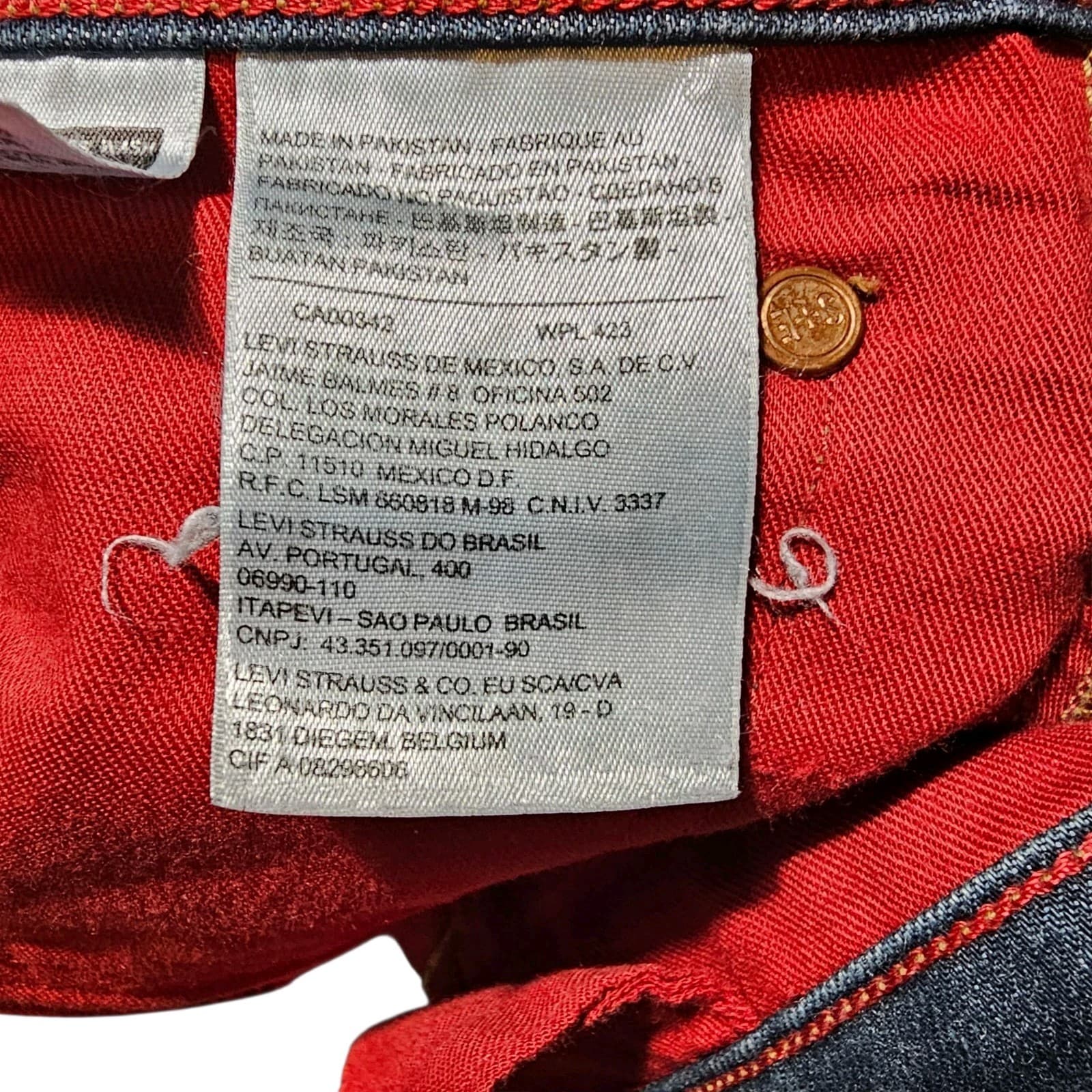 Levis 511 Slim Fit Blue Jeans 33x32 Black Patch - Thumbnail 16