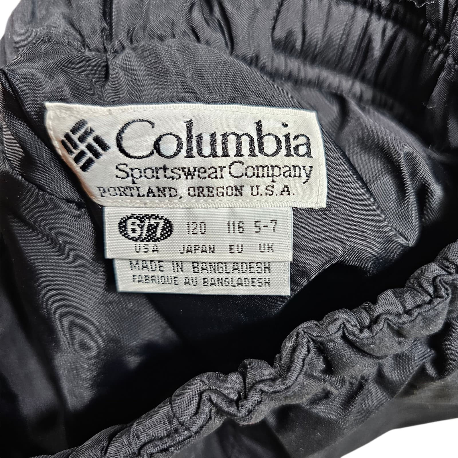 Vintage Columbia Snow Pants Kids 6/7 Black Pocket Thick Snow Sports - Thumbnail 4