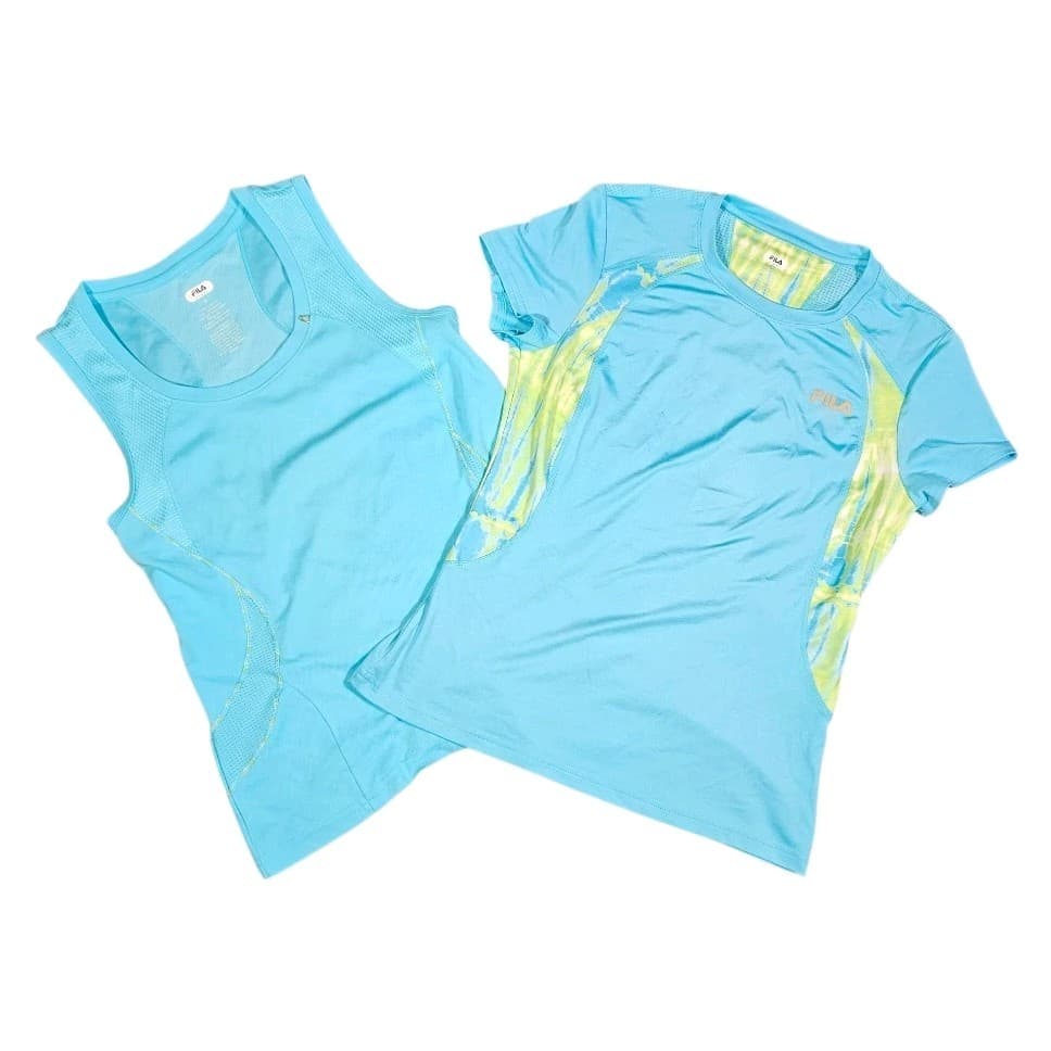 Fila Sport Athletic Shirt And Tank Top Lot Of 2 womans Size Med Stretch Wicking