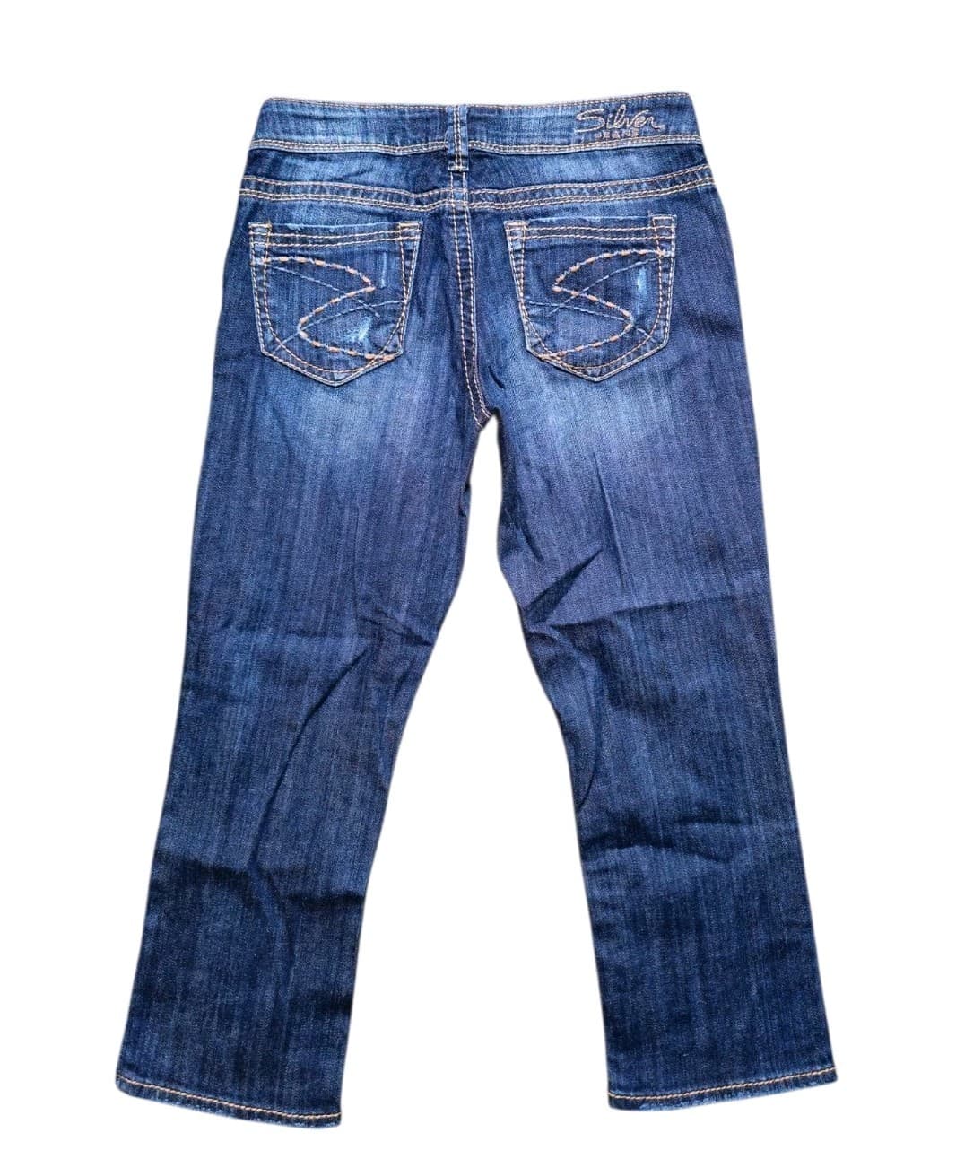 Silver Aiko Stretch Capri Jean Women’s Size 29 X 23 Back Pocket Stitching VGC - Thumbnail 5