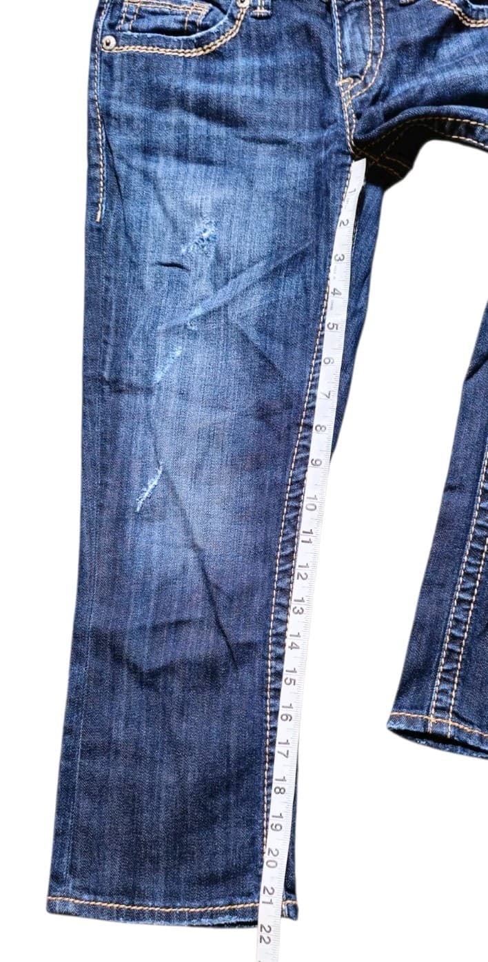 Silver Aiko Stretch Capri Jean Women’s Size 29 X 23 Back Pocket Stitching VGC - Thumbnail 7